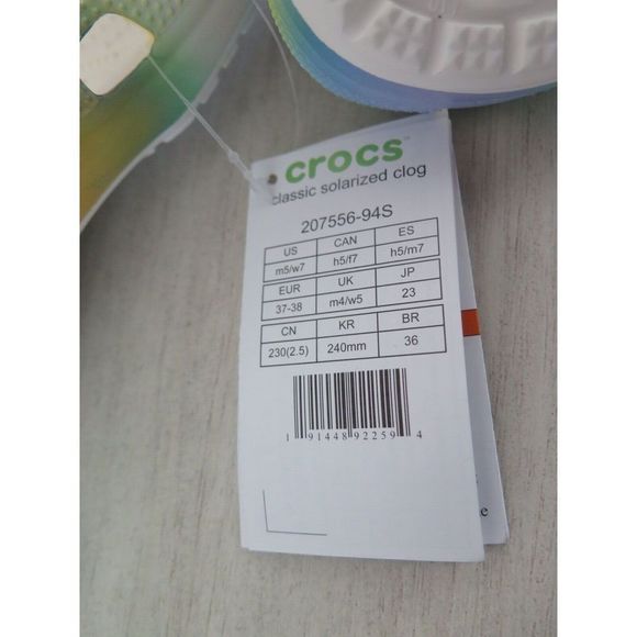 CROCS 207556-94S Men's Sz 5 Women's Sz 7 Classic Solarized Clogs - Picture 12 of 12